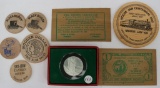 Wooden Dollars & Nickels, 1/2 oz. Sterling Silver