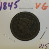 1845 Large Cent Very Good