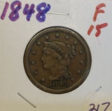 1848 Large Cent Fine 15