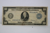 1913 $10 US Federal Reserve Note
