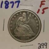 1877 Liberty Seated Half Dollar Fine 15