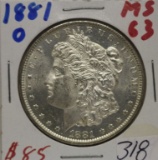 1881-O Morgan Dollar MS 63