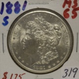 1881-S Morgan Dollar MS 65