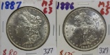 Two Morgan Dollars