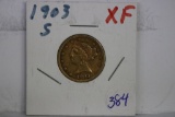 1903-S $5 Gold Liberty Extra Fine