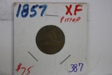 1857 Flying Eagle Cent Pitted Extra Fine
