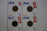 Four Indian Cents