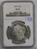 1887-S Morgan US Silver Dollar