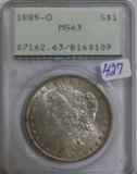 1885-O Morgan US Silver Dollar