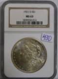 1921-S Morgan US Silver Dollar