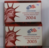 2 US Mint Silver Proof Sets