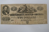 1 1862 Confederate States of America. $2
