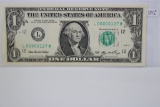 1 Low Serial Number $1, 2006  Federal Reserve Note