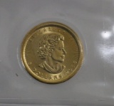 1 2015 Gold Canada 1/10oz Maple Leaf Coin $5