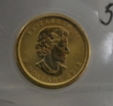 3 2015 Gold Canada 1/10oz Maple Leaf Coin $5