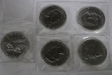 5 Silver 1oz Canada Maple Leaf $5 Coins