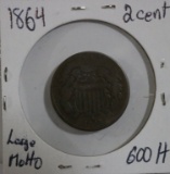 1864 2 Cents US Coin