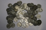 100  Silver Mercury US Dimes