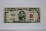1953A $5 United States Note Red Seal