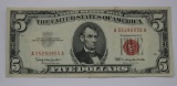 1963 $5 United States Note Red Seal
