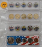 15 Gold Plated & Colorized State Quarters