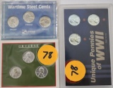 3 Sets of 1943 Steel Cents