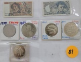 Coins from Liberia, Marshall Islands, Canada