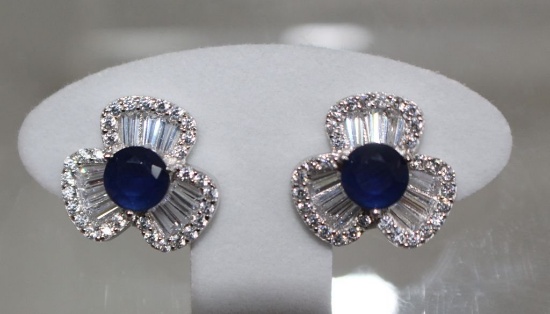 Sapphire Estate Earrings