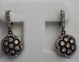 White Sapphire Earrings