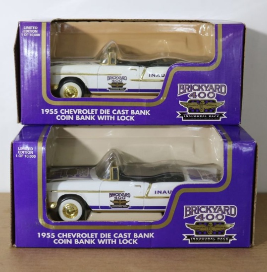 Two Brickyard 400 Inaugural Race Die cast Banks