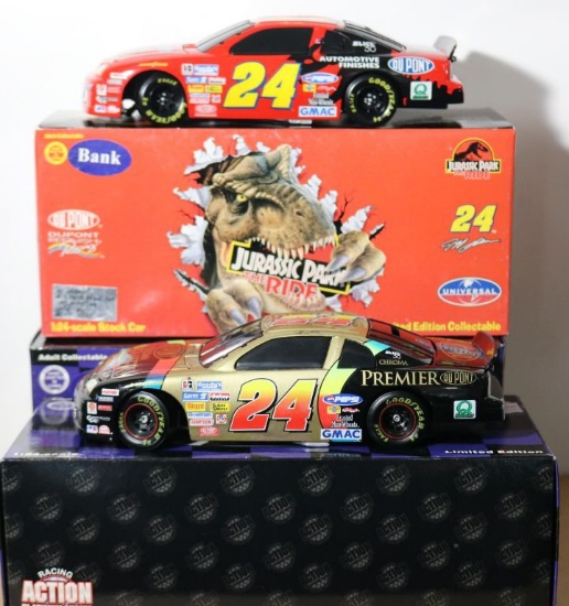 Three Jeff Gordon Die-Cast Stock Car Banks
