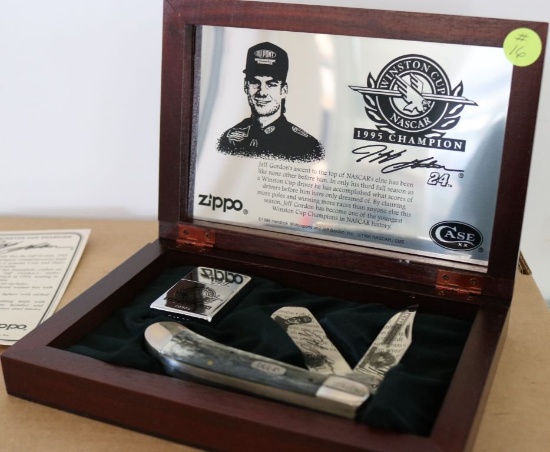 Jeff Gordon #24 Case Knife & Zippo Set