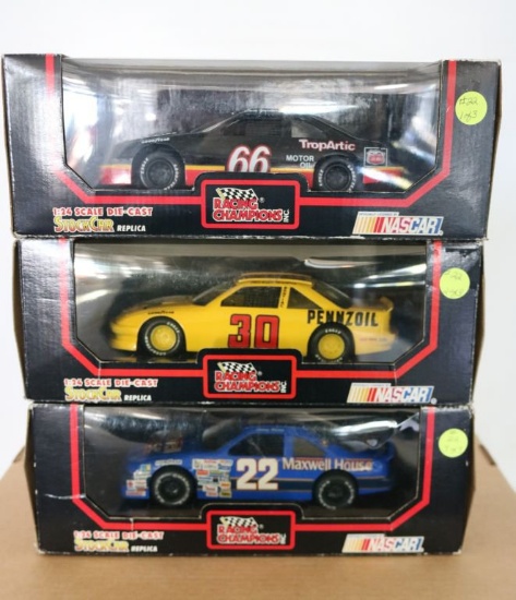 3 Die Cast Nascars 1:24 Scale
