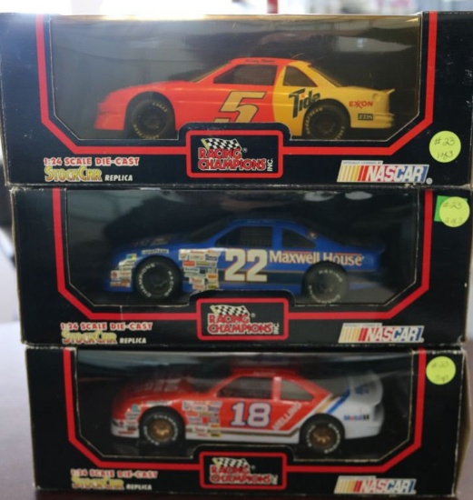 3 Die Cast Nascars 1:24 Scale