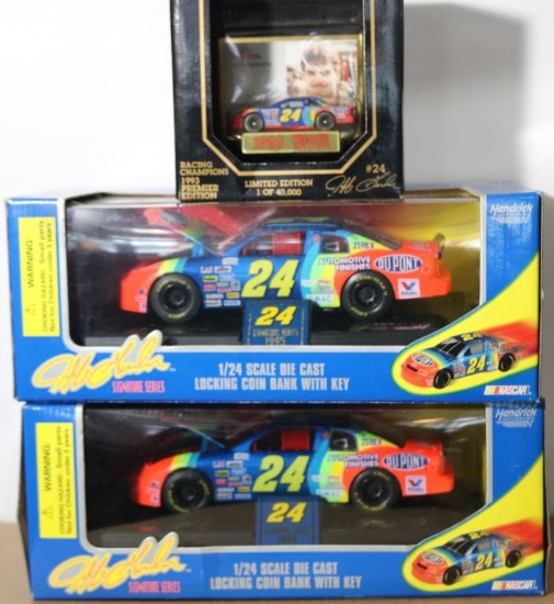 Three Die Cast Stock Cars