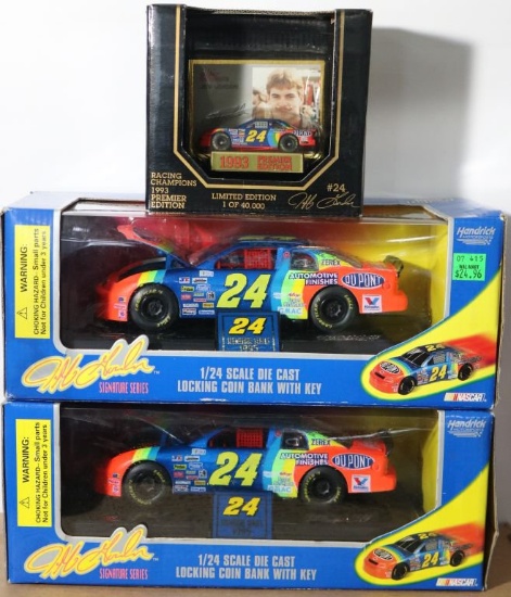 Three Die Cast Stock Cars