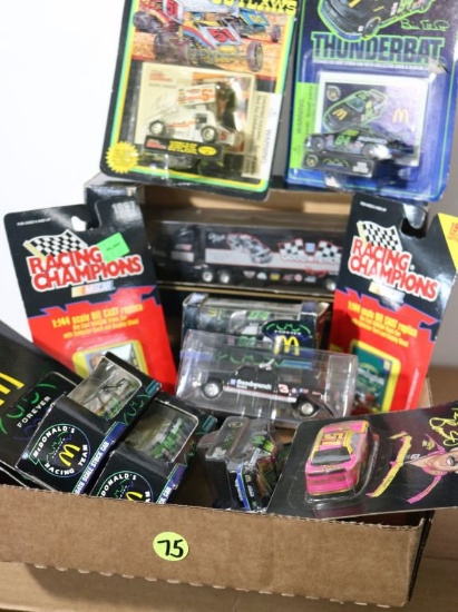 12 misc Die-Cast Race Cars/hauler, Misc Scale