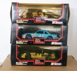 Three 1:24 Scale Die-Cast Stock Car Replicas