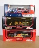 Three 1:24 Scale Die-Cast Stock Car Replicas