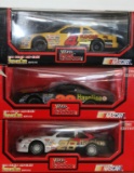 Three 1:24 Scale Die Cast Stock Car Replicas