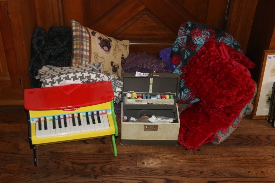 Log of Throws, Sewing Kit, Toy Piano