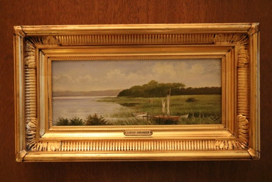 19th Century Framed Oil on Board Painting