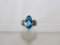 4.02 ct Blue Topaz Estate Ring