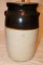 A Four Gallon Stoneware Churn with Ears, Dasher and Lid