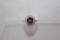 Round Cut Amethyst Dinner Ring