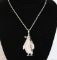 Custom White Sapphire Penguin Necklace