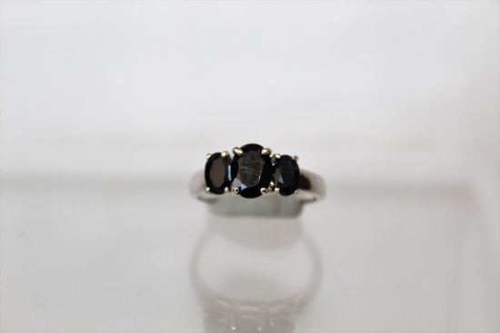 2.02 ct Genuine Sapphire Anniversary Ring