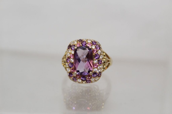 Antique Style Amethyst Estate Ring