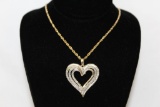 Large Diamond Heart Necklace