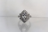 4 ct White Topaz Estate Ring